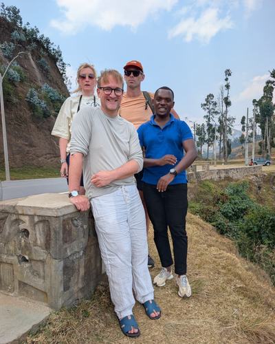 A roadside stop in the Land of a Thousand Hills — Volcano Peaks Safaris Rwanda guests