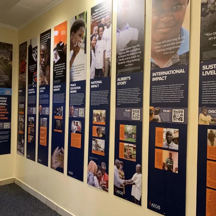 Exhibition inside the Kigali Genocide Memorial