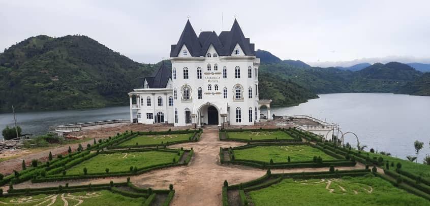 Lakeside chateau hotel, Lake Kivu